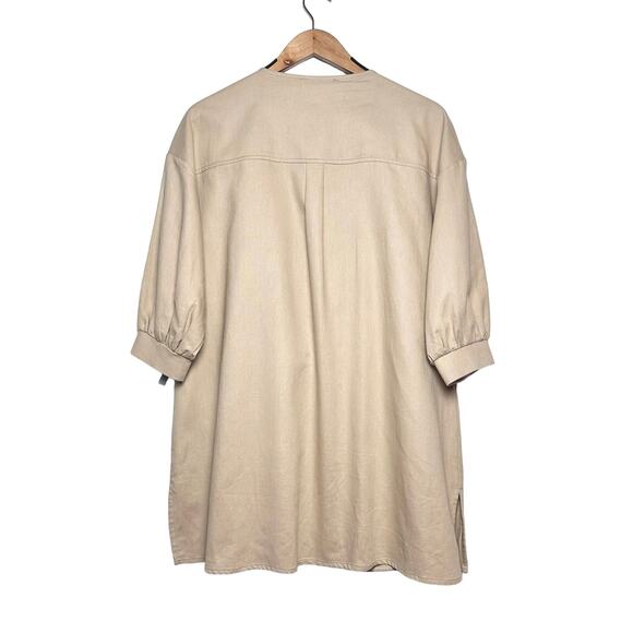 Cotton Brothers | Women | Beige Cotton Linen Blend Light Morning Jacket | Small - Picture 3 of 12
